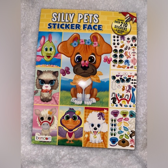New Silly Pets Sticker Face Book - Picture 2 of 6
